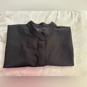 Figs BLACK MANDARIN SCRUB TOP SIZE XL